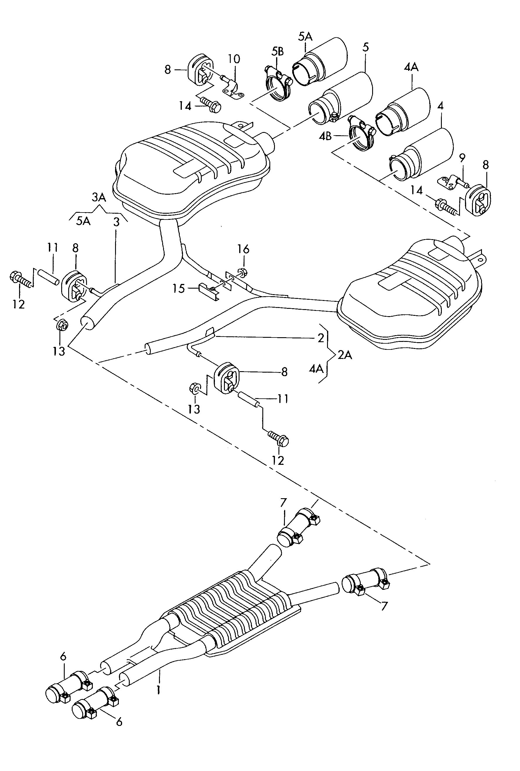 VW 4F0253147A - Кронштейн, втулка, система випуску avtolavka.club