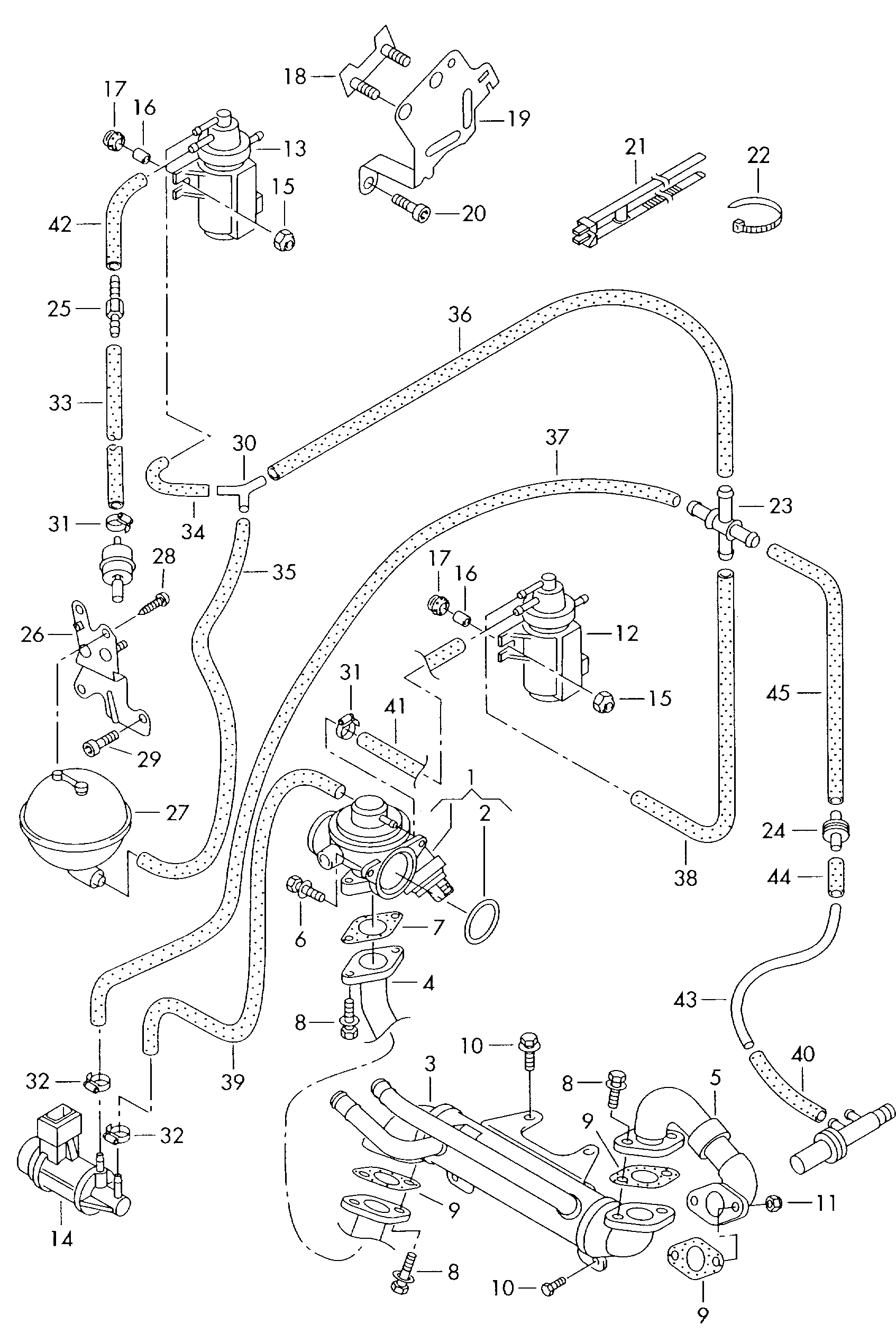 VAG N  90927302 - Прокладка, трубка клапана повернення ОГ avtolavka.club