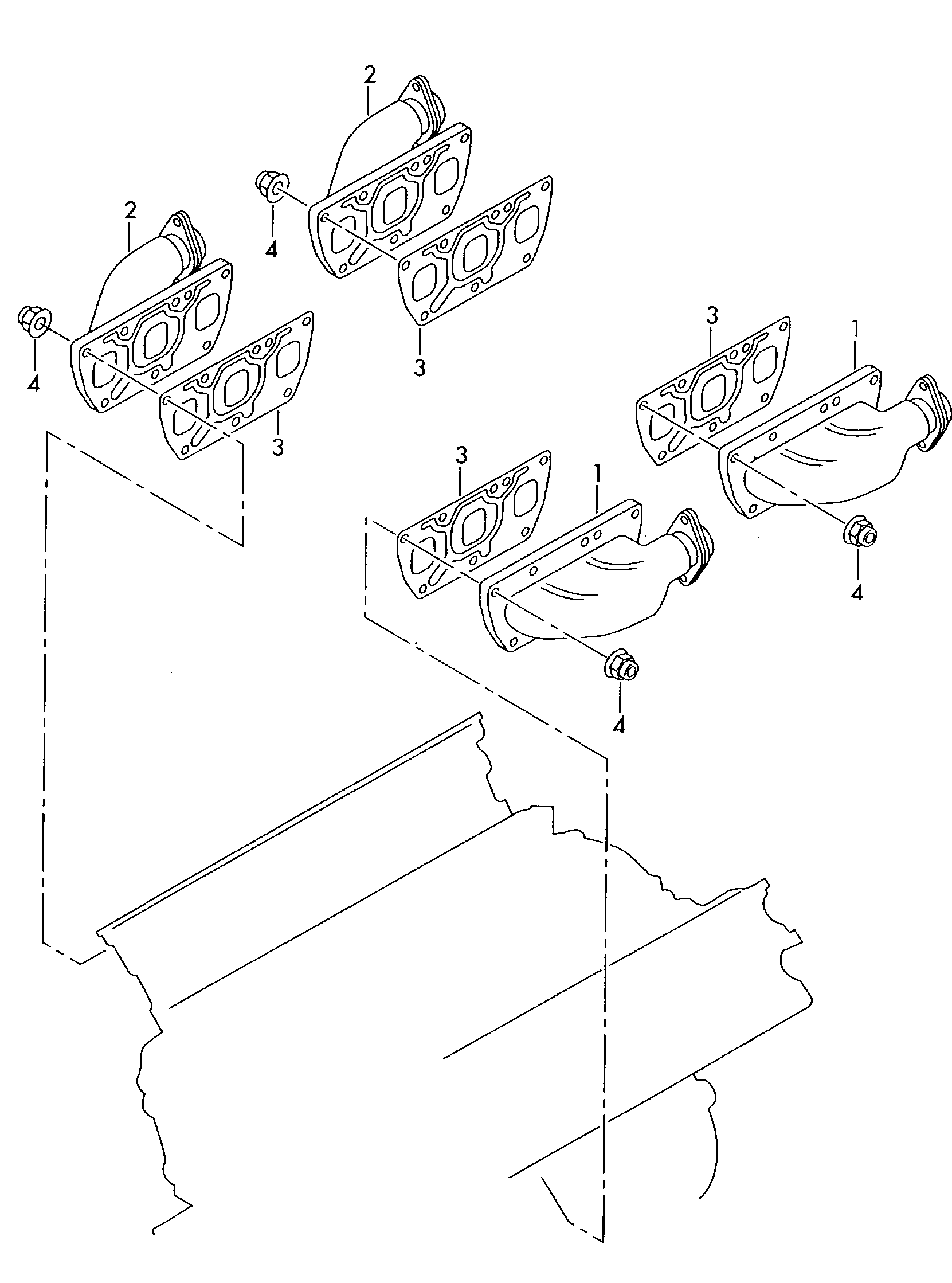 VW 07C 253 039 D - Прокладка, випускний колектор avtolavka.club