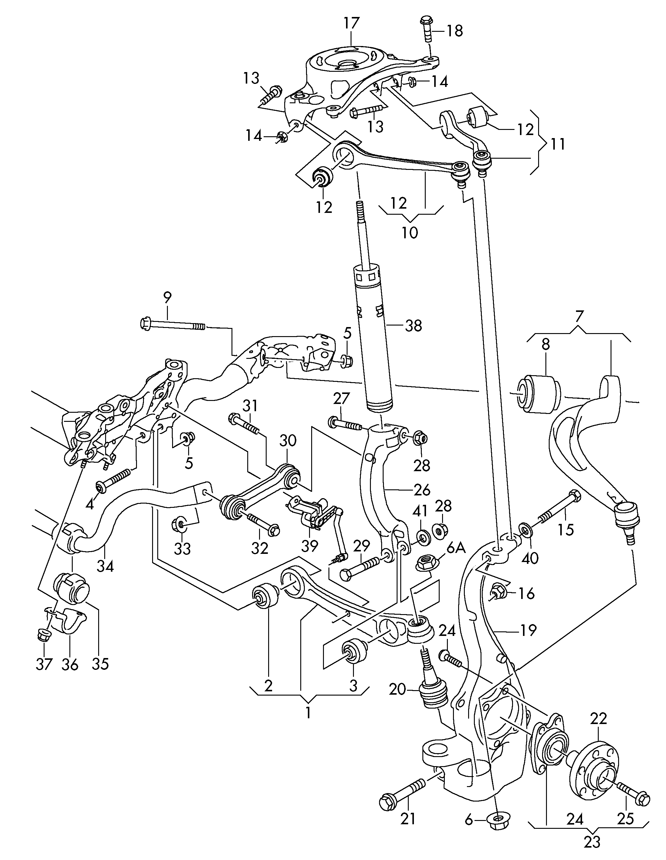 VW (SVW) 4G0423811A - Наконечник рульової тяги, кульовий шарнір avtolavka.club