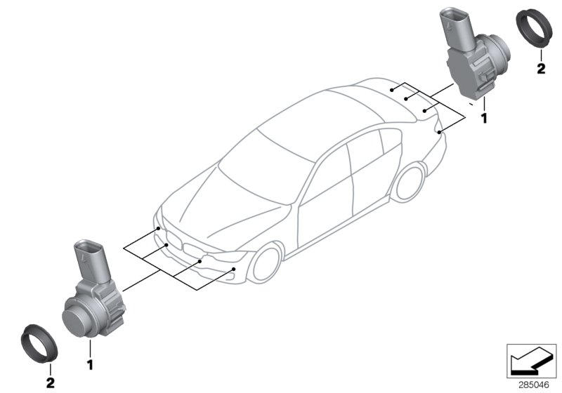 BMW 66 20 9 261 580 - Датчик, система допомоги при парковці avtolavka.club