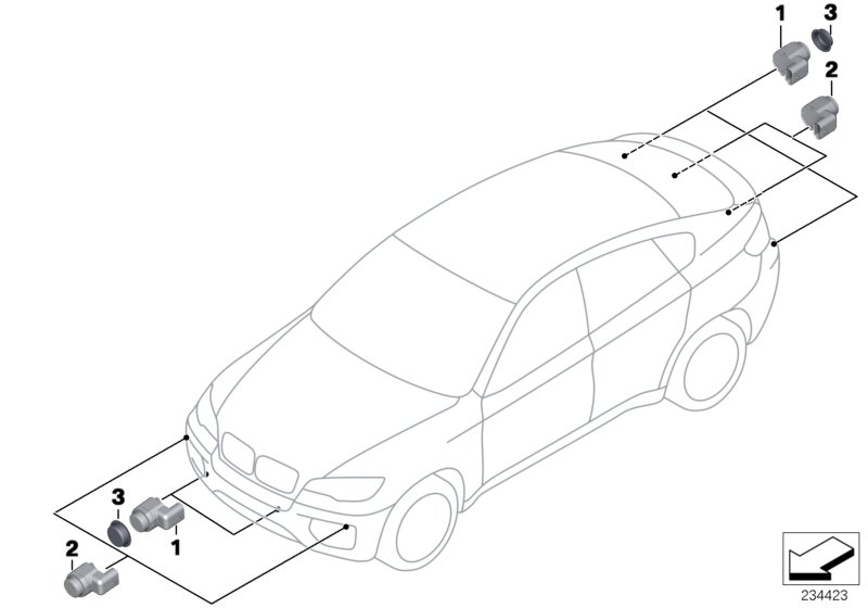 BMW 66 20 9 154 967 - Датчик, система допомоги при парковці avtolavka.club