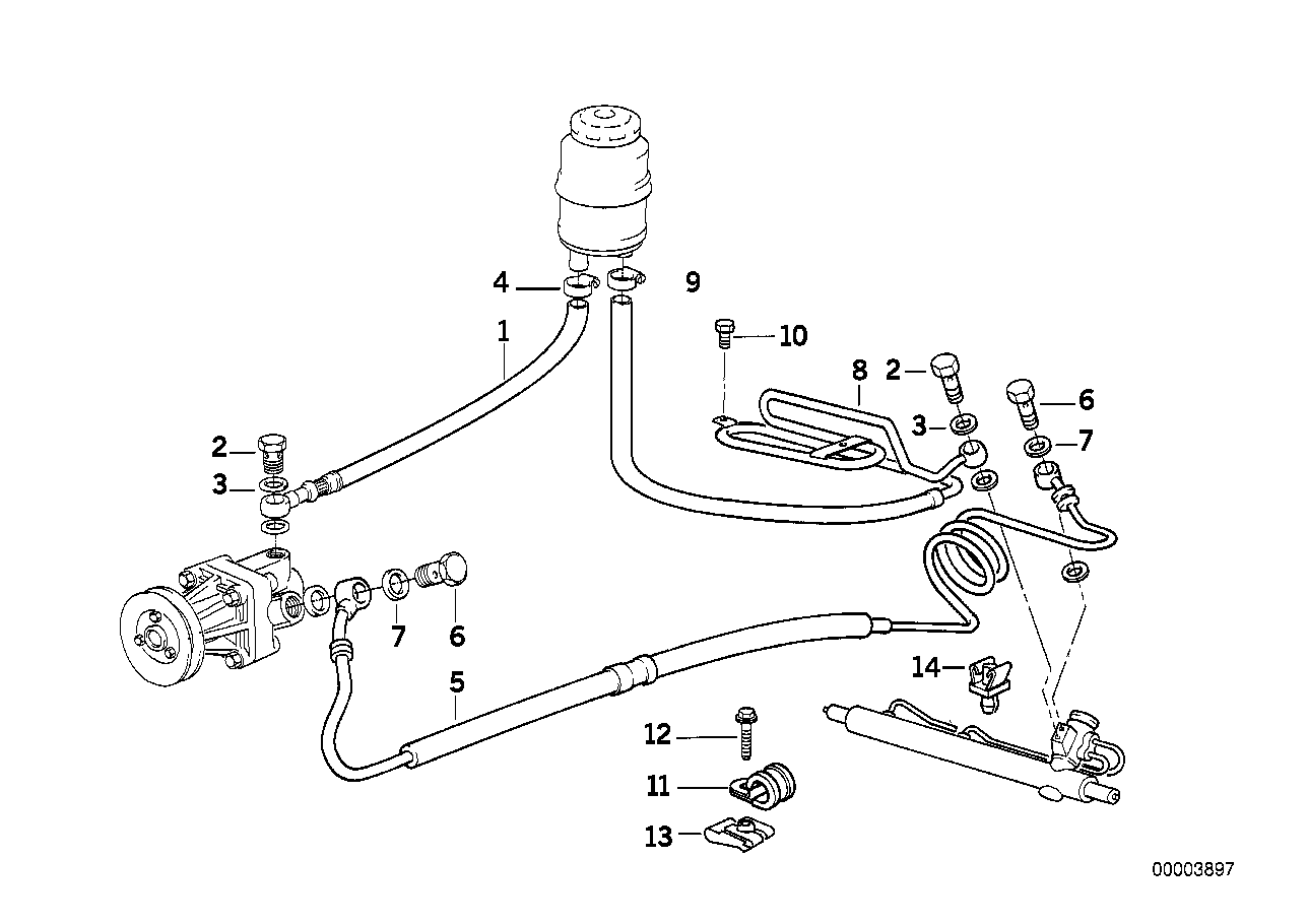 BMW 32 41 1 093 116 - Гідравлічний шланг, рульове управління avtolavka.club