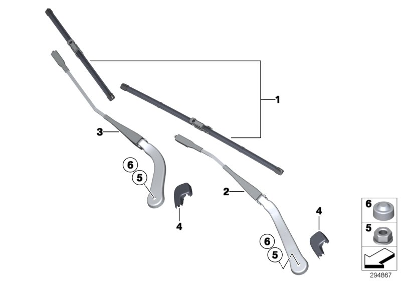 BMW 61 61 0 415 881 - Щітка склоочисника avtolavka.club