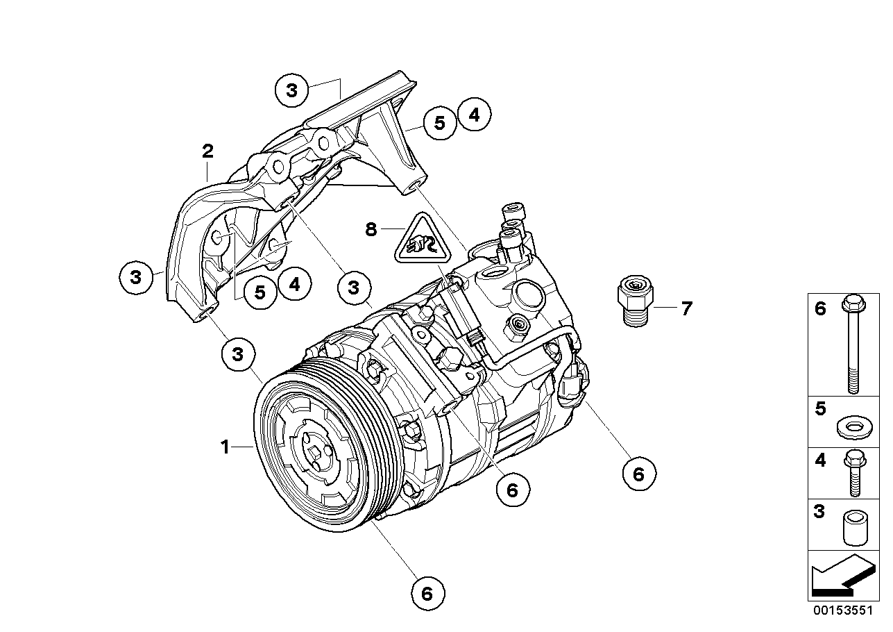 BMW 64 52 6 956 719 - Компресор, кондиціонер avtolavka.club