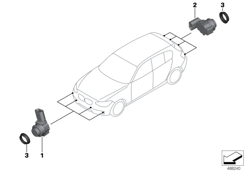 BMW 66 20 9 261 589 - Датчик, система допомоги при парковці avtolavka.club