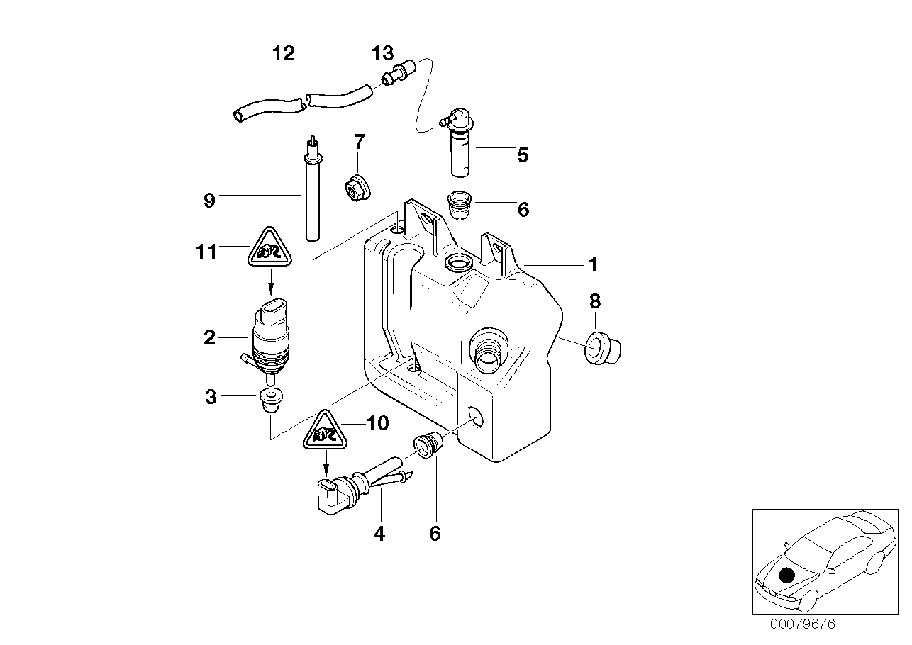 BMW 67128360244 - Водяний насос, система очищення вікон avtolavka.club