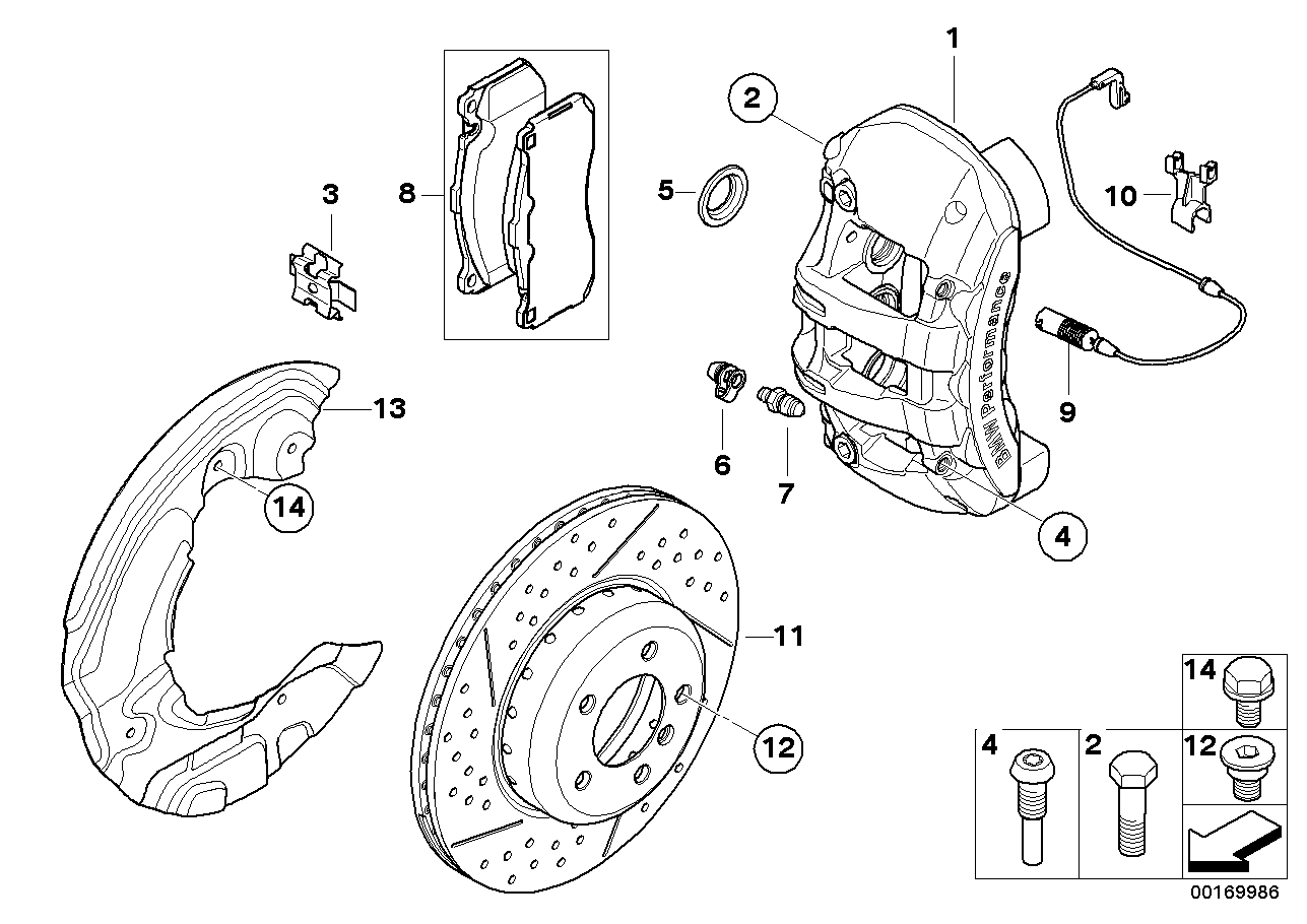 BMW 34116786044 - Гальмівні колодки, дискові гальма avtolavka.club