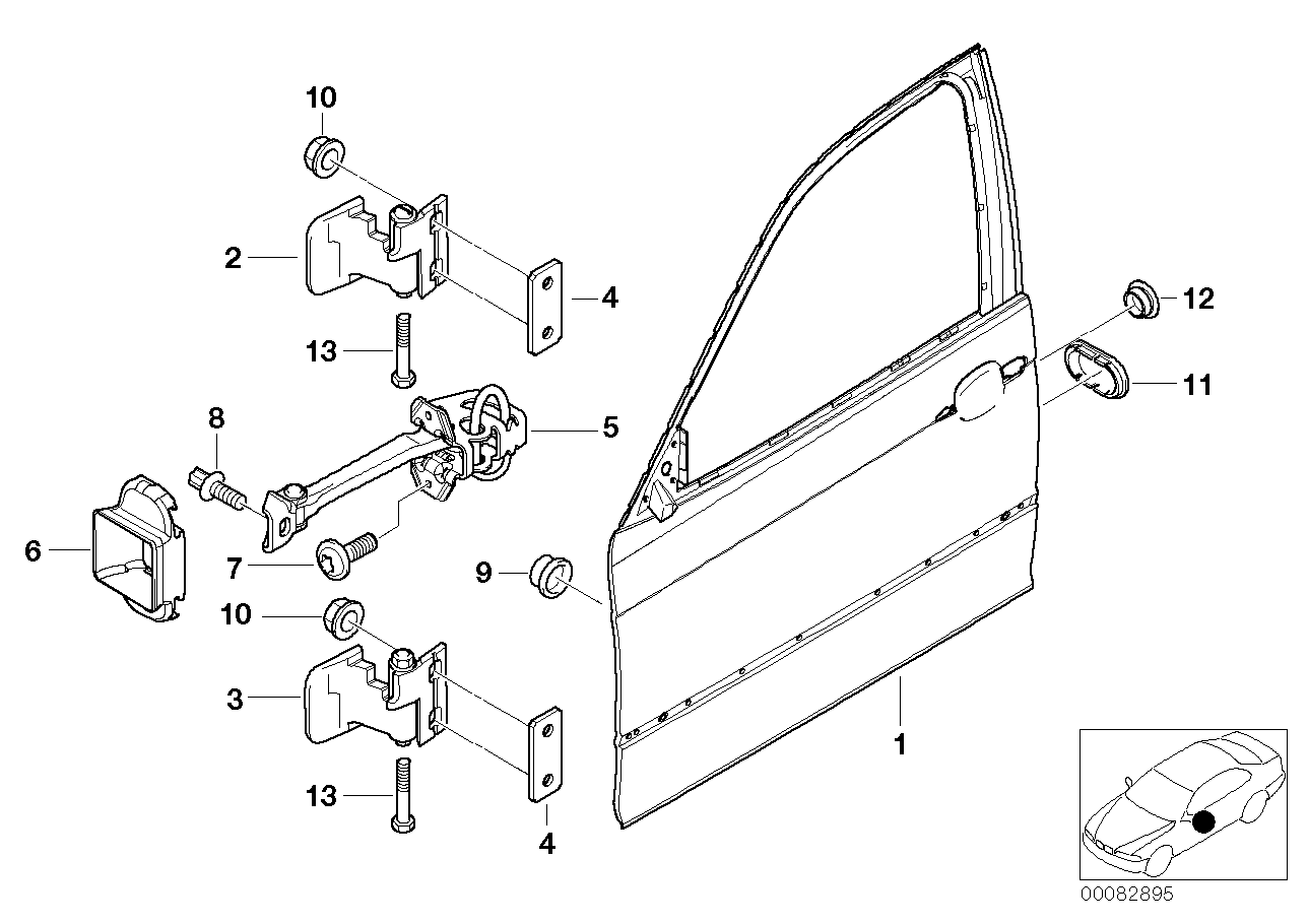 BMW 51 21 8 160 959 - Фіксатор дверей avtolavka.club