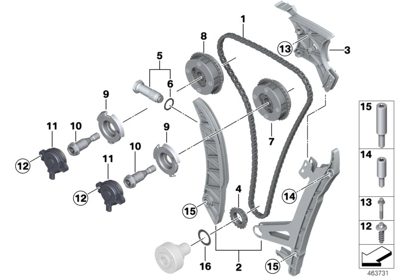 BMW 11 31 7 592 877 - Планка заспокоювача, ланцюг приводу avtolavka.club