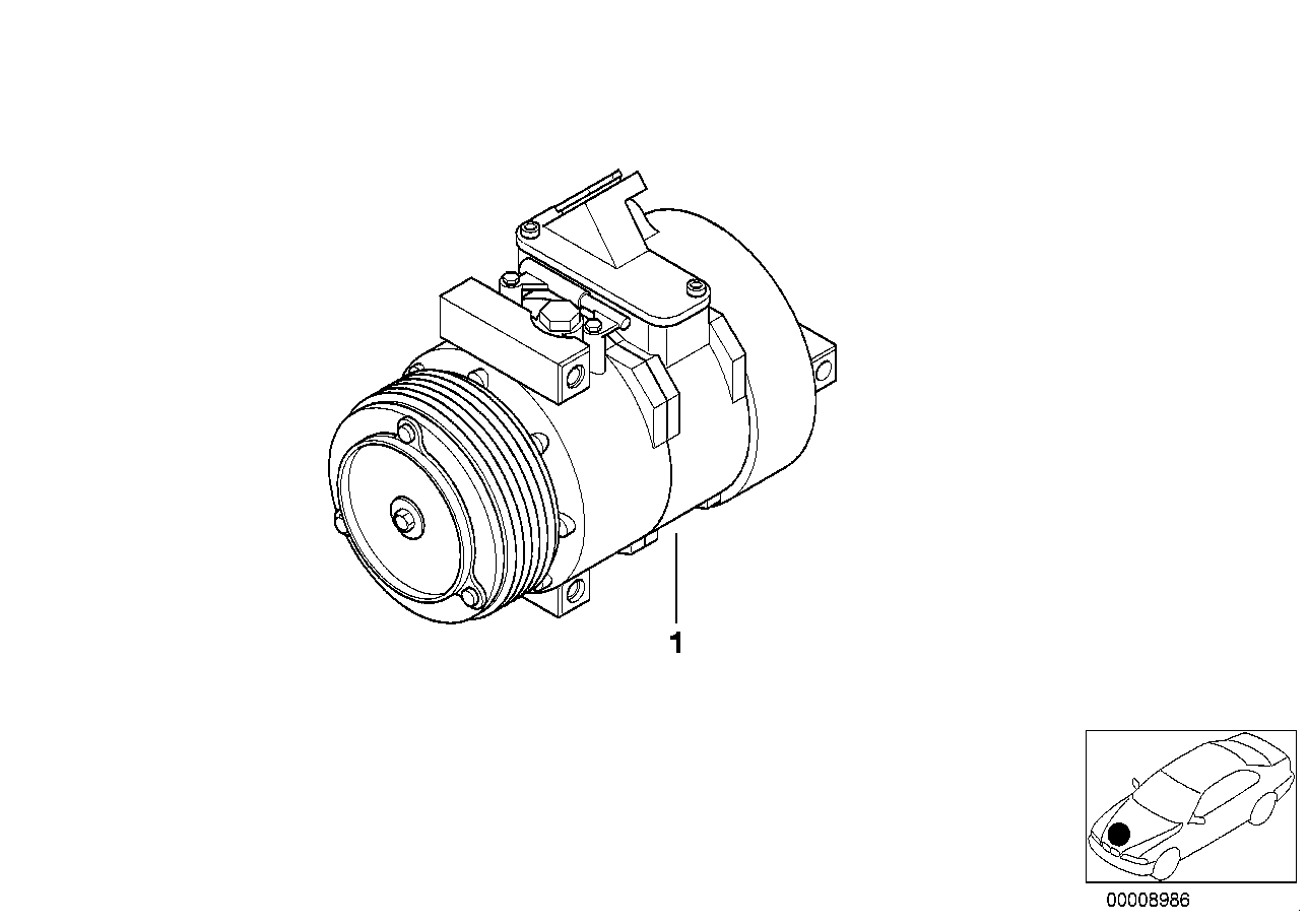 BMW (BRILLIANCE) 64 52 8 385 919 - Компресор, кондиціонер avtolavka.club