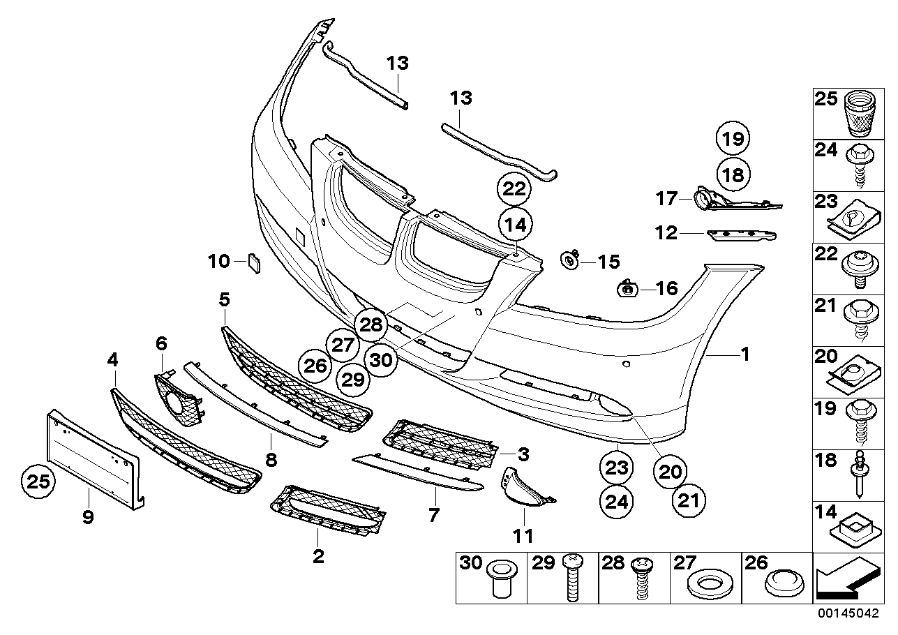 BMW 5111-7134-081 - Решітка вентилятора, буфер avtolavka.club