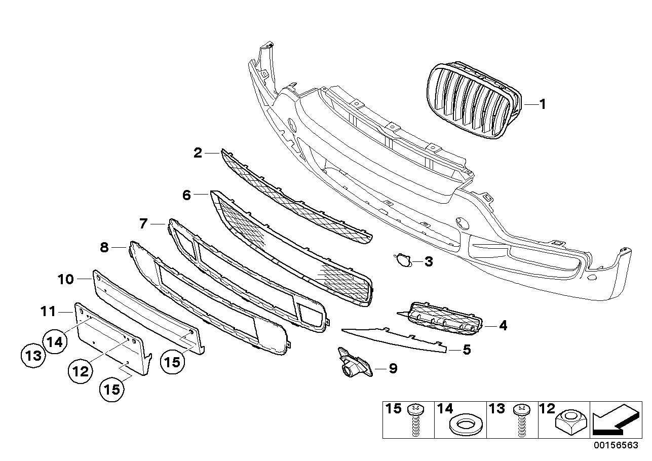 BMW 51117168633 - Решітка вентилятора, буфер avtolavka.club