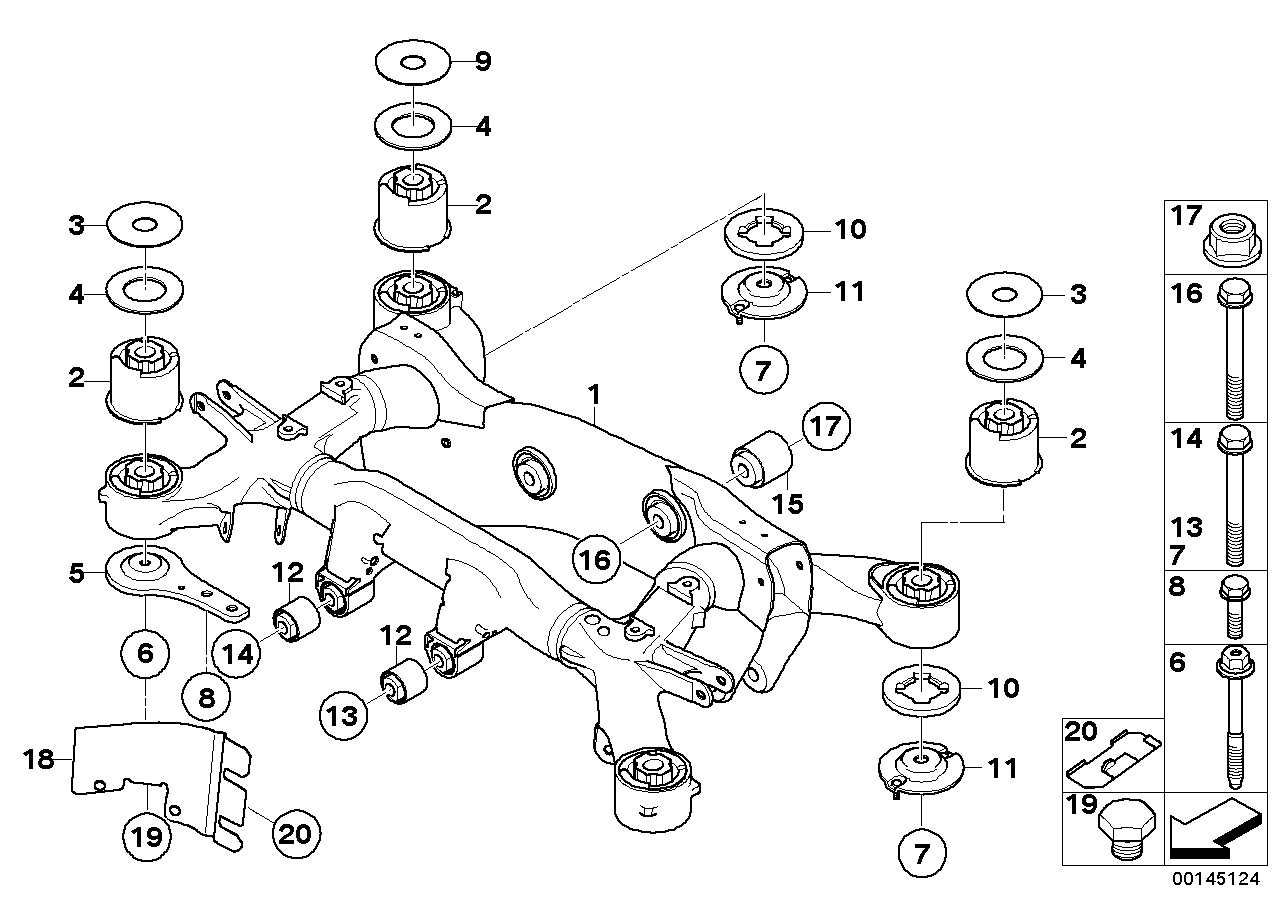 BMW 33 30 6 760 652 - Ремонтний комплект, важіль підвіски avtolavka.club