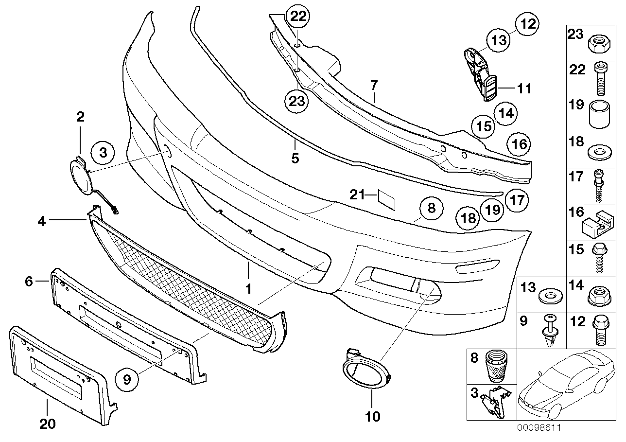 BMW 51112694724 - Решітка вентилятора, буфер avtolavka.club