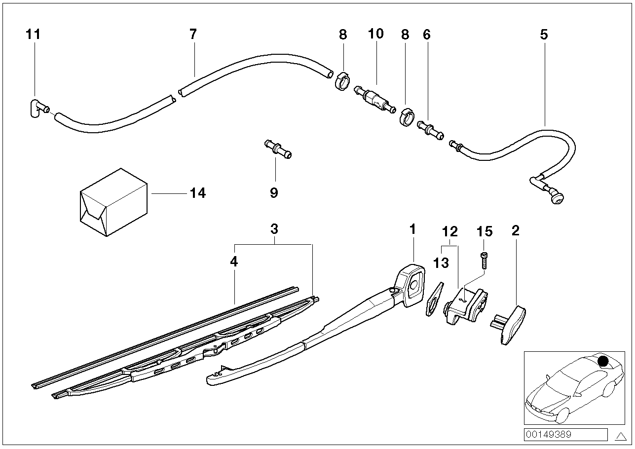 BMW 61628239164 - Щітка склоочисника avtolavka.club