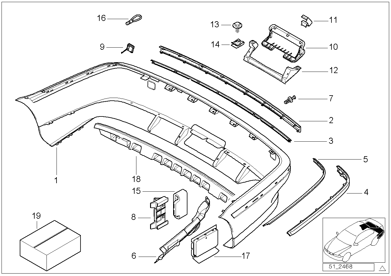 BMW 51127005922 - Облицювання / захисна накладка, буфер avtolavka.club