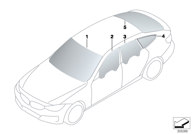 BMW 5131 7 314 613 - Заднє скло avtolavka.club