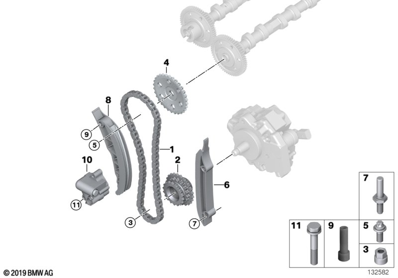 BMW 11 31 8 506 869 - Комплект ланцюга приводу распредвала avtolavka.club