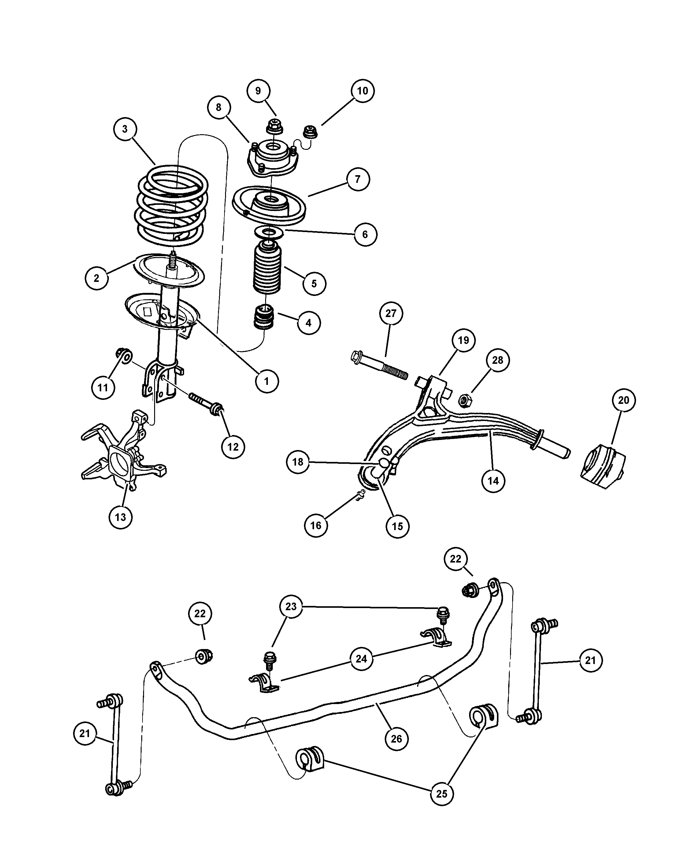 Jeep 4743 454AA - Тяга / стійка, стабілізатор avtolavka.club