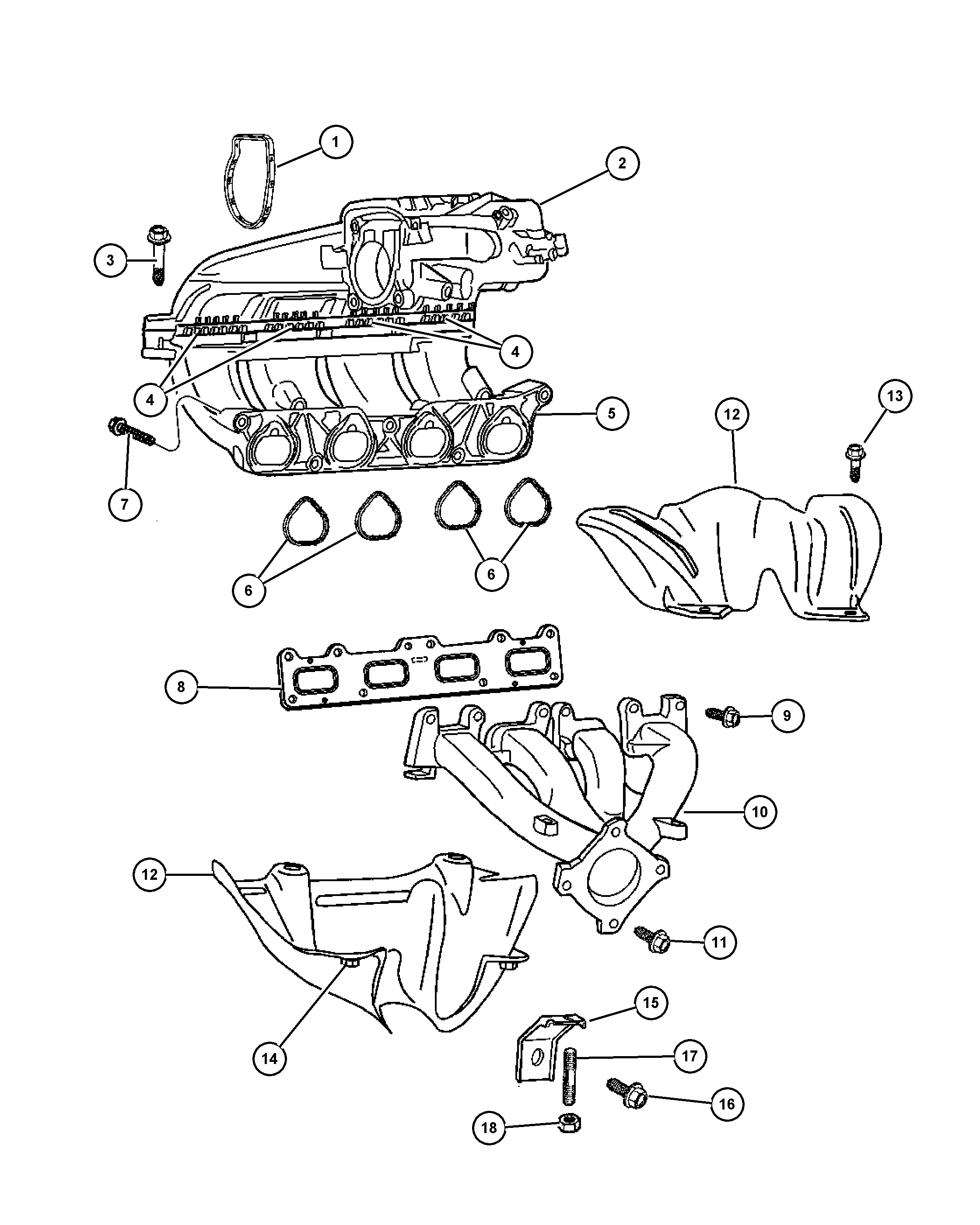 Chrysler 4884 649AA - Прокладка, впускний колектор avtolavka.club