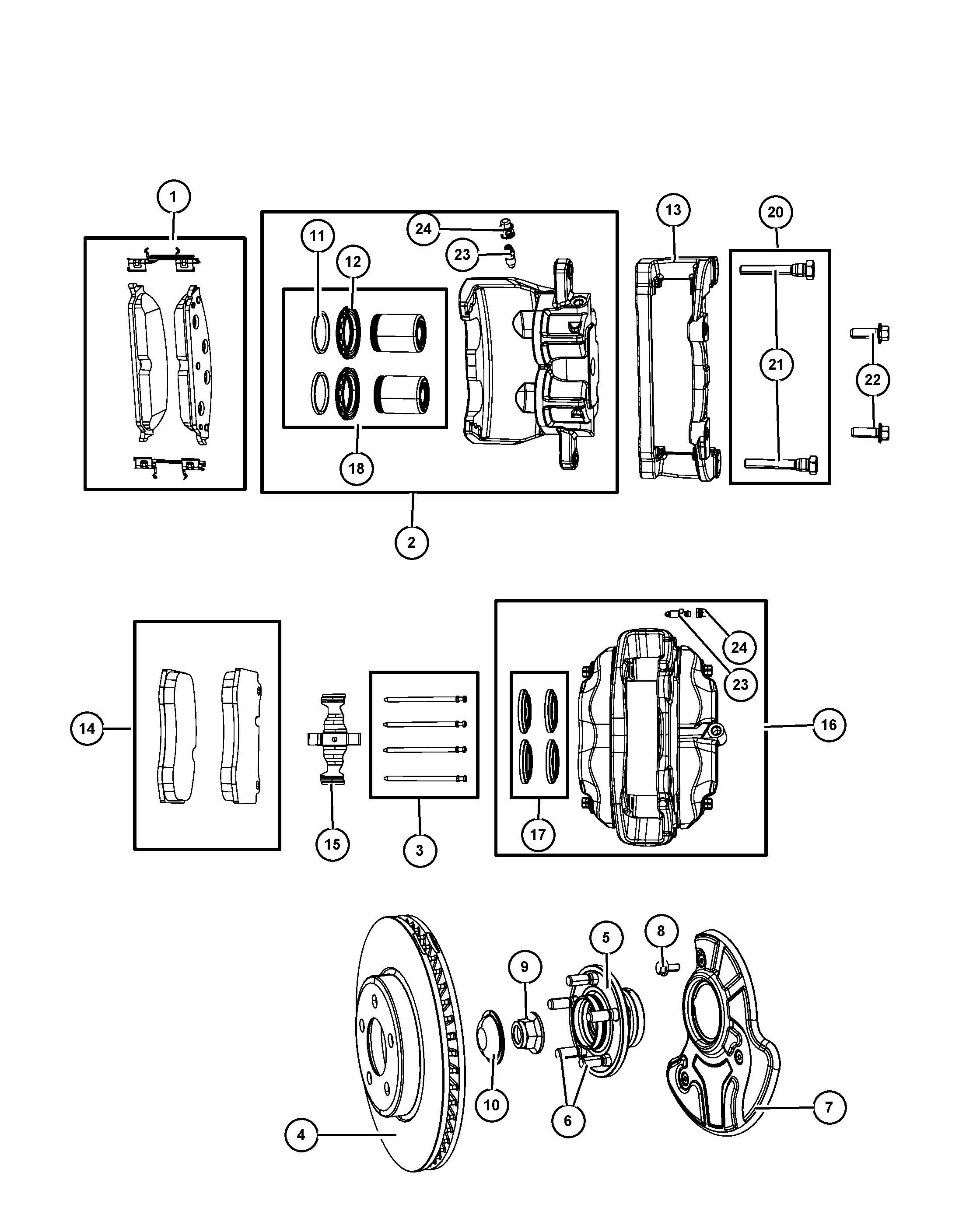 Chrysler 5142 559AA - Гальмівні колодки, дискові гальма avtolavka.club