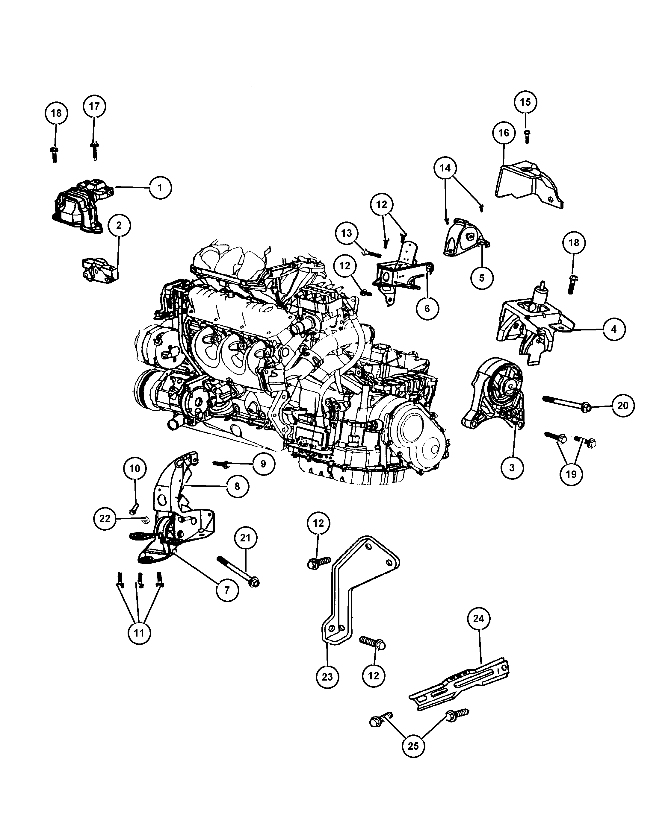 Chrysler 4861 271AD - Подушка, підвіска двигуна avtolavka.club