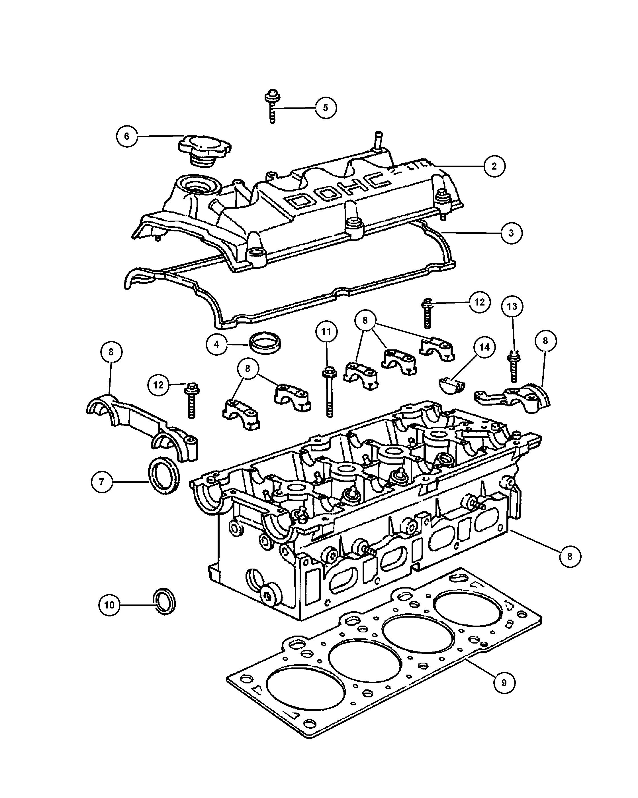 Chrysler 4781 639AB - Комплект прокладок, кришка головки циліндра avtolavka.club