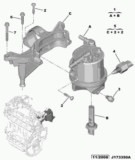 CITROËN 1901 85 - Паливний фільтр avtolavka.club