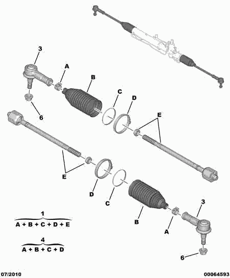 PEUGEOT 3812 F0 - Осьовий шарнір, рульова тяга avtolavka.club