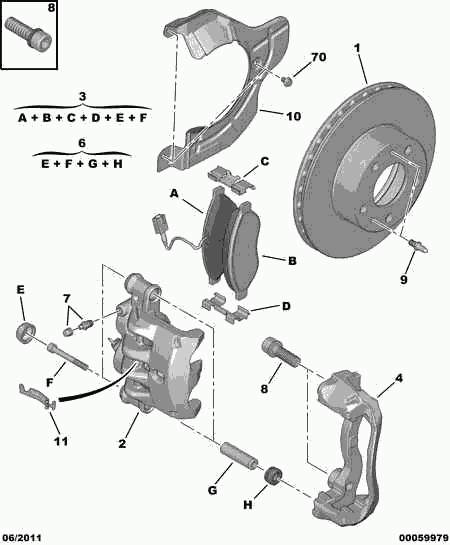 PEUGEOT 4254 62 - Гальмівні колодки, дискові гальма avtolavka.club