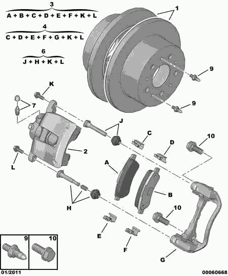 CITROËN 4228 32 - Болт, корпус скоби гальма avtolavka.club