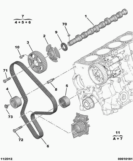 PEUGEOT 16 095 253 80 - Водяний насос + комплект зубчатого ременя avtolavka.club