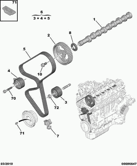 PEUGEOT 16 087 474 80 - Комплект ременя ГРМ avtolavka.club