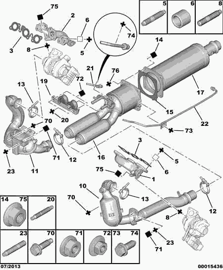 PEUGEOT 1718 12 - Гайка, випускний колектор avtolavka.club