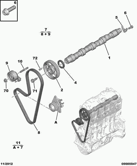 PEUGEOT 0829.90 - Натяжна ролик, ремінь ГРМ avtolavka.club