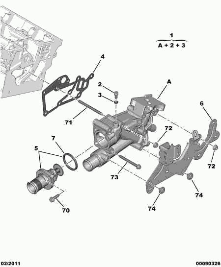 PEUGEOT 1338 A0 - Термостат, охолоджуюча рідина avtolavka.club