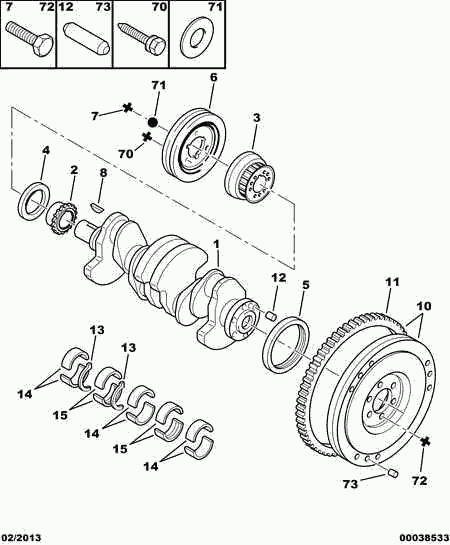 Vauxhall 0516 60 - CRANKSHAFT PULLEY SCREW avtolavka.club