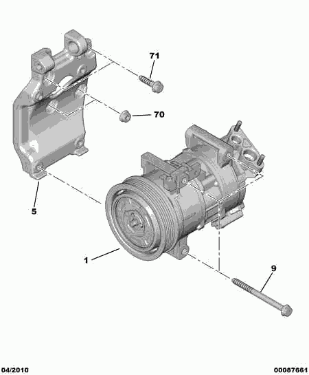 PEUGEOT 96 764 439 80 - Компресор, кондиціонер avtolavka.club