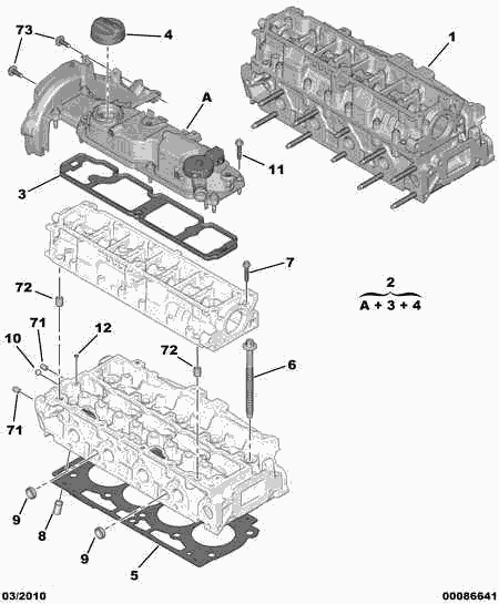 PEUGEOT 0249.G2 - Прокладка, кришка головки циліндра avtolavka.club