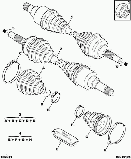 CITROËN 3287 94 - Пильник, приводний вал avtolavka.club