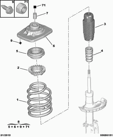 Lancia 5031.68 - FRONT SHOCK ABSORBER MOUNTING; LEFT avtolavka.club