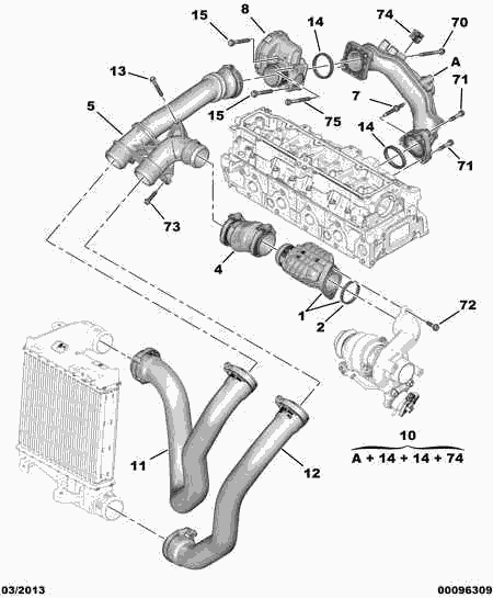 PEUGEOT 96 735 871 80 - Трубка нагнітається повітря avtolavka.club