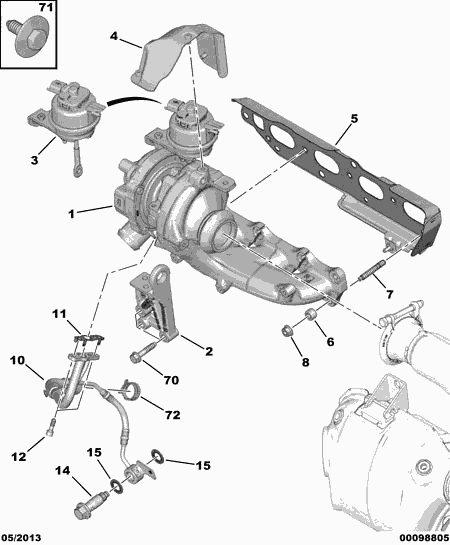 FIAT 98 009 431 80 - Прокладка, випускний колектор avtolavka.club