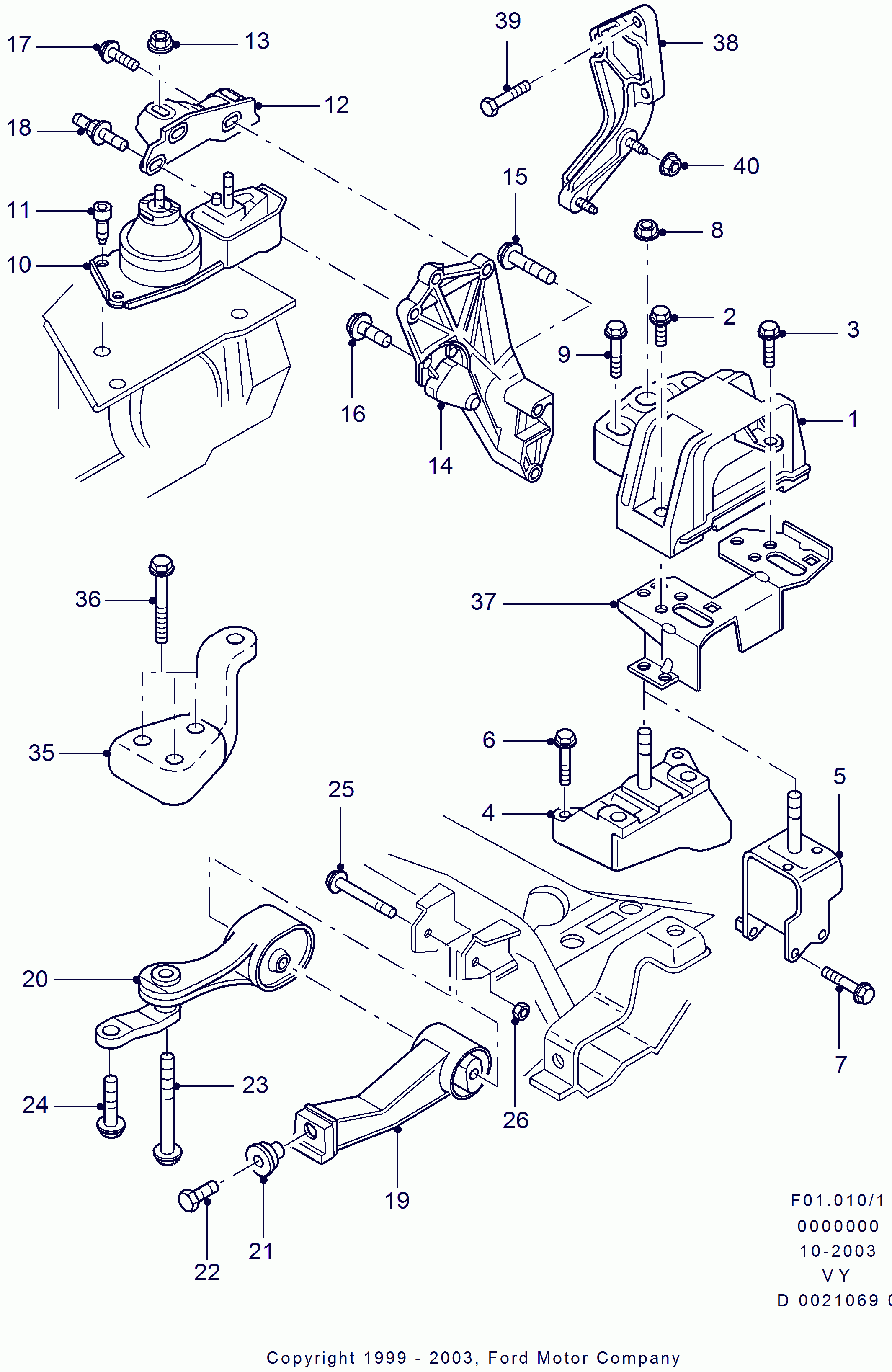 FORD 1149460 - Подушка, підвіска двигуна avtolavka.club