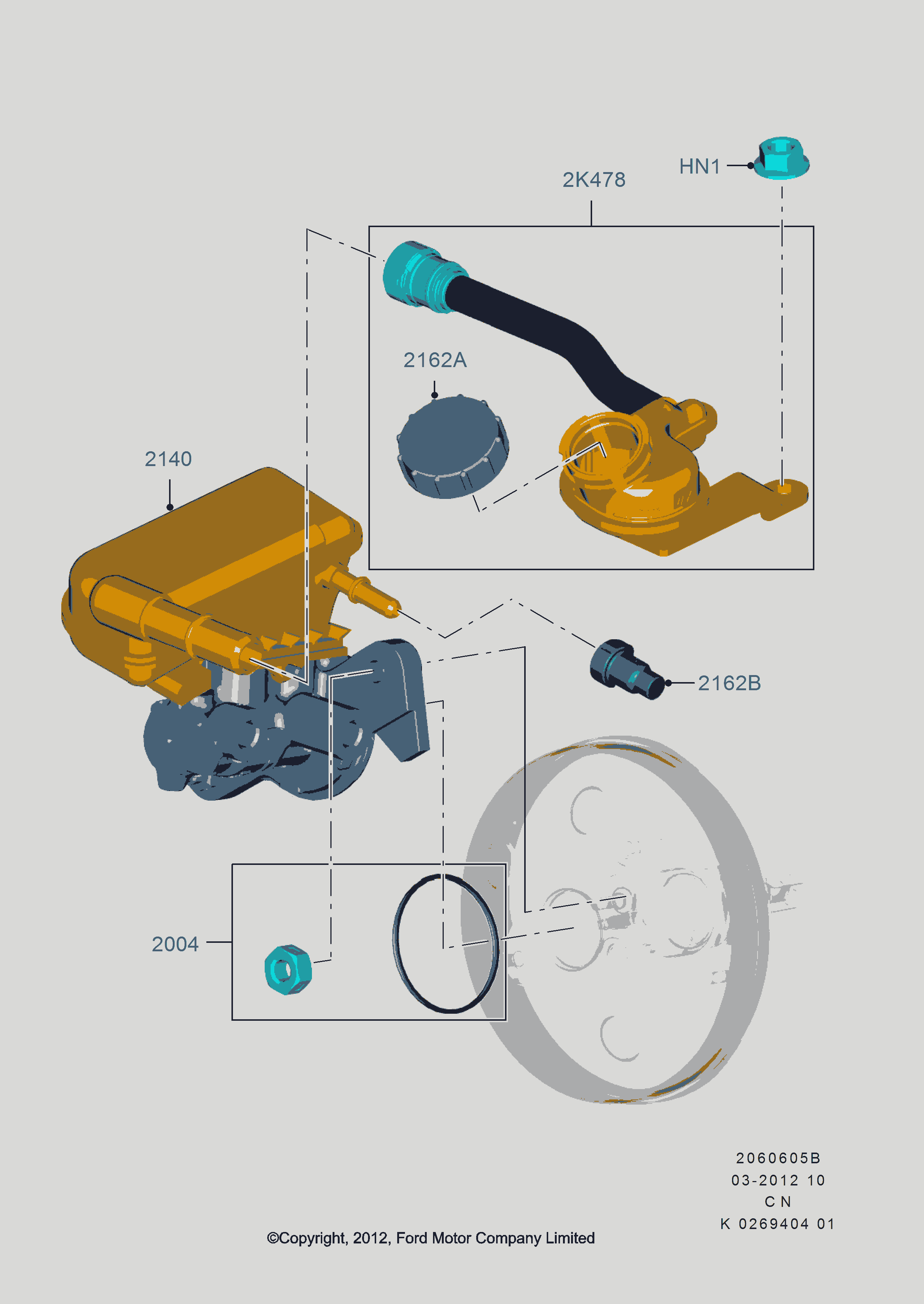 FORD 1754836 - Головний гальмівний циліндр avtolavka.club