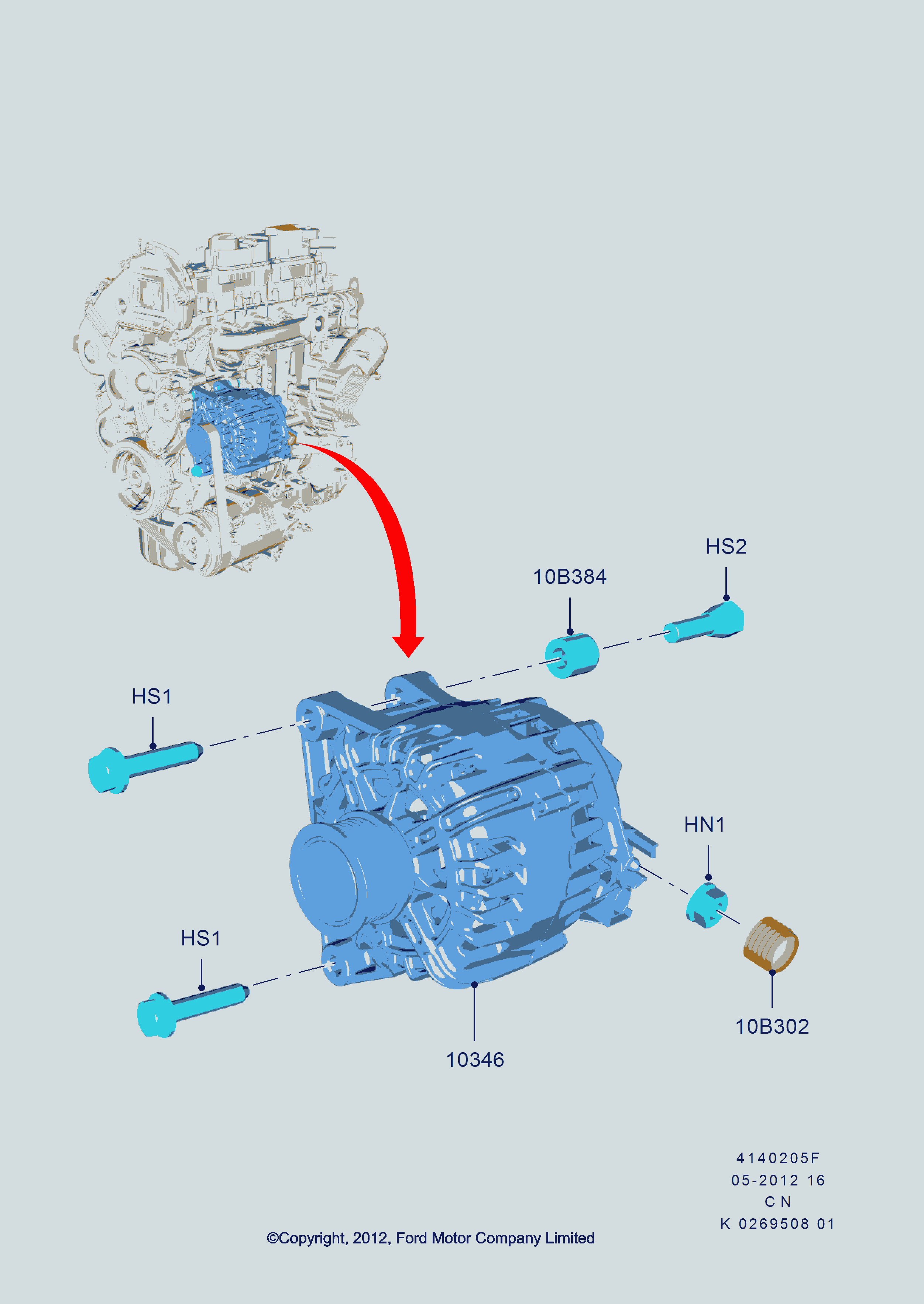 FORD 1889305 - Генератор avtolavka.club