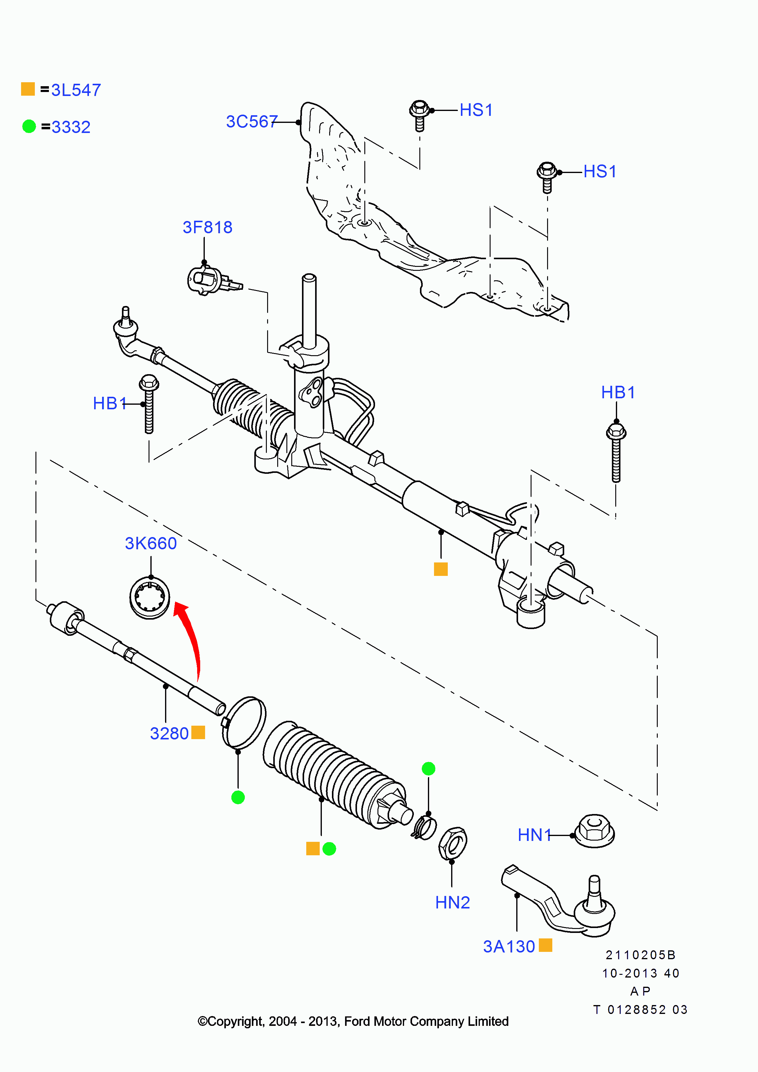 FORD 1768611 - Рульовий механізм, рейка avtolavka.club