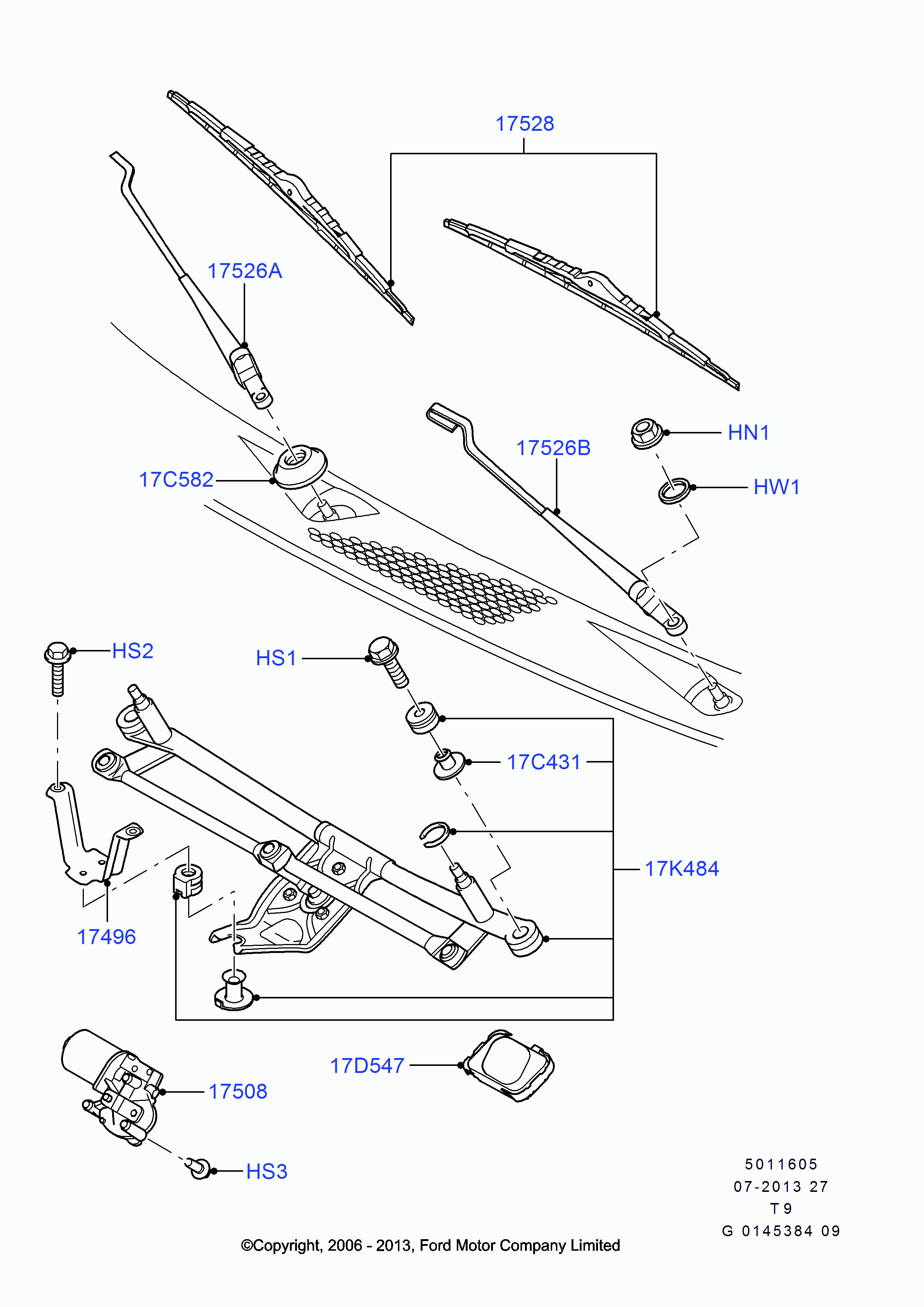 FORD 1 097 546 - Двигун склоочисника avtolavka.club