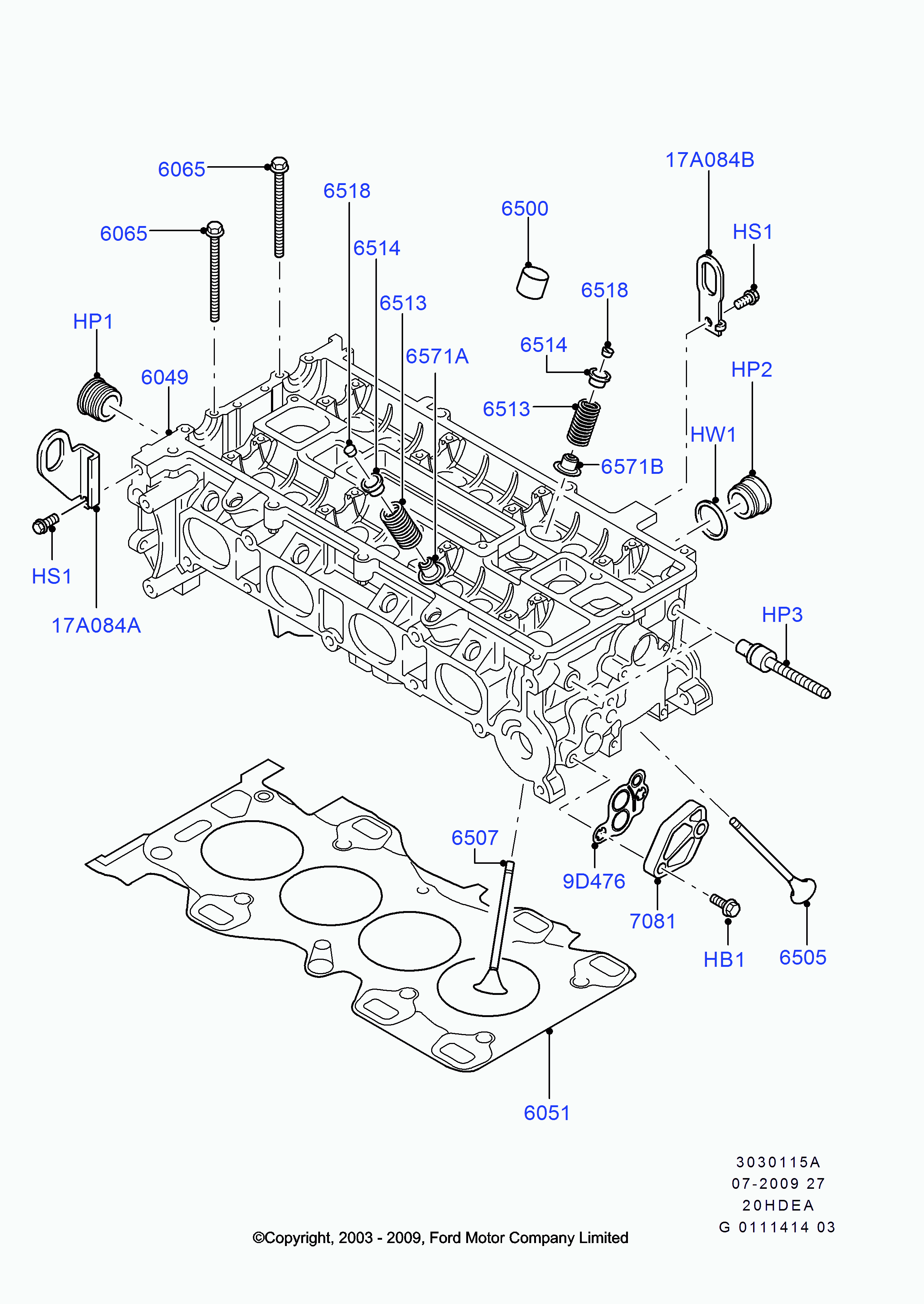 FORD 1229267 - Комплект болтів головки циліндрів avtolavka.club